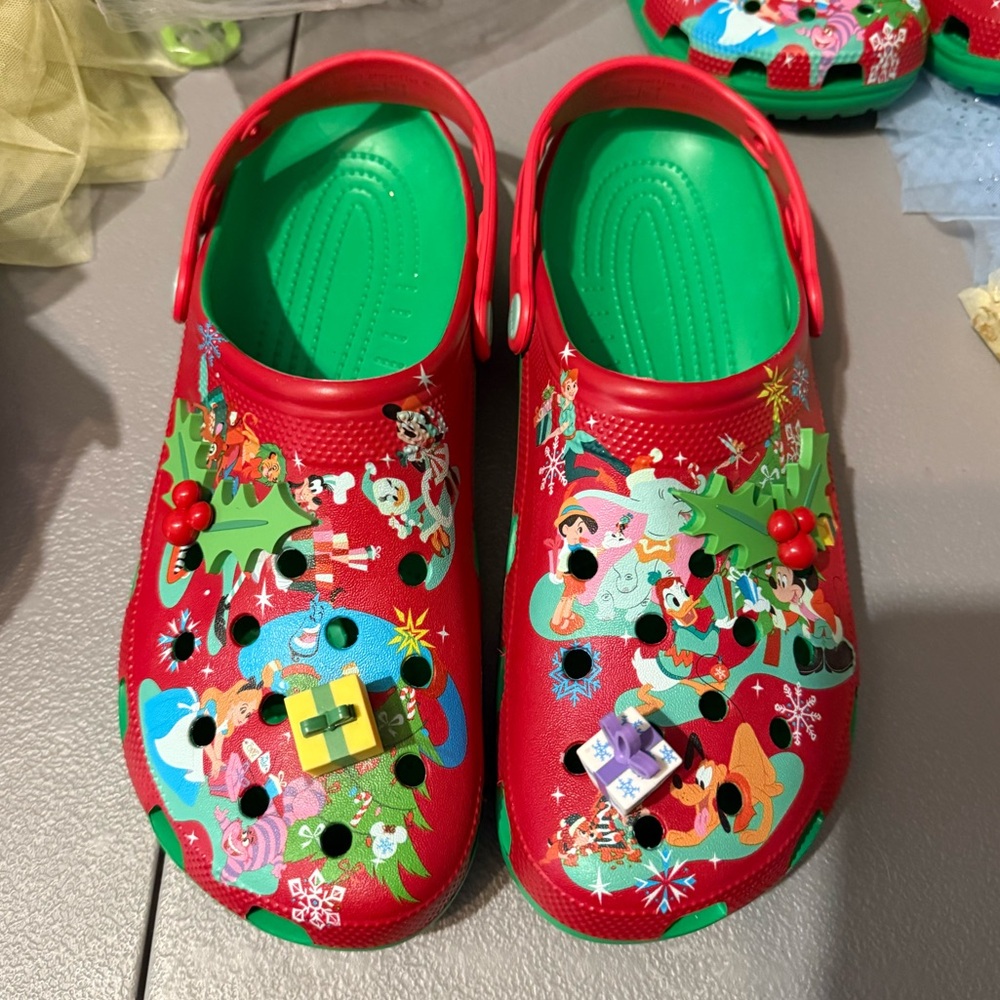 Disney Christmas Crocs – Size M12 - Brand New and Never Worn!